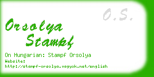 orsolya stampf business card